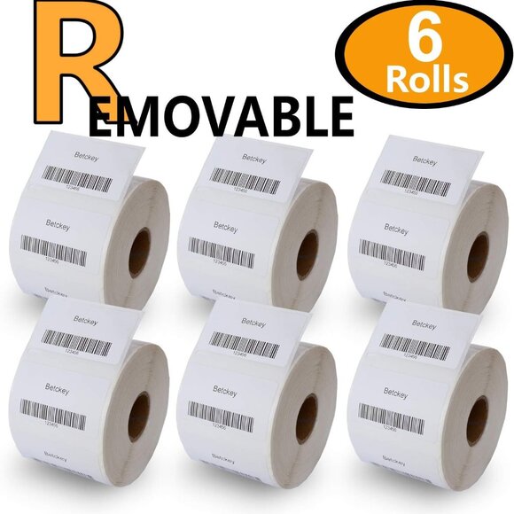 Betckey Multipurpose Barcode 2-1/4" x 1-1/4" Removable, Compatible DYMO 30334 - Picture 5 of 10